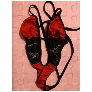 Exotic dancer one piece body suit